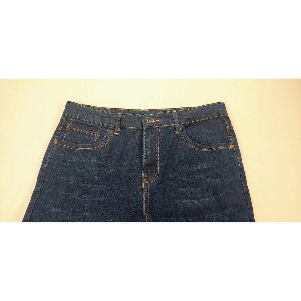 Jeans Wear Mens 34 Dark Wash‎ Straight Leg Jeans Classic Style Denim Pants